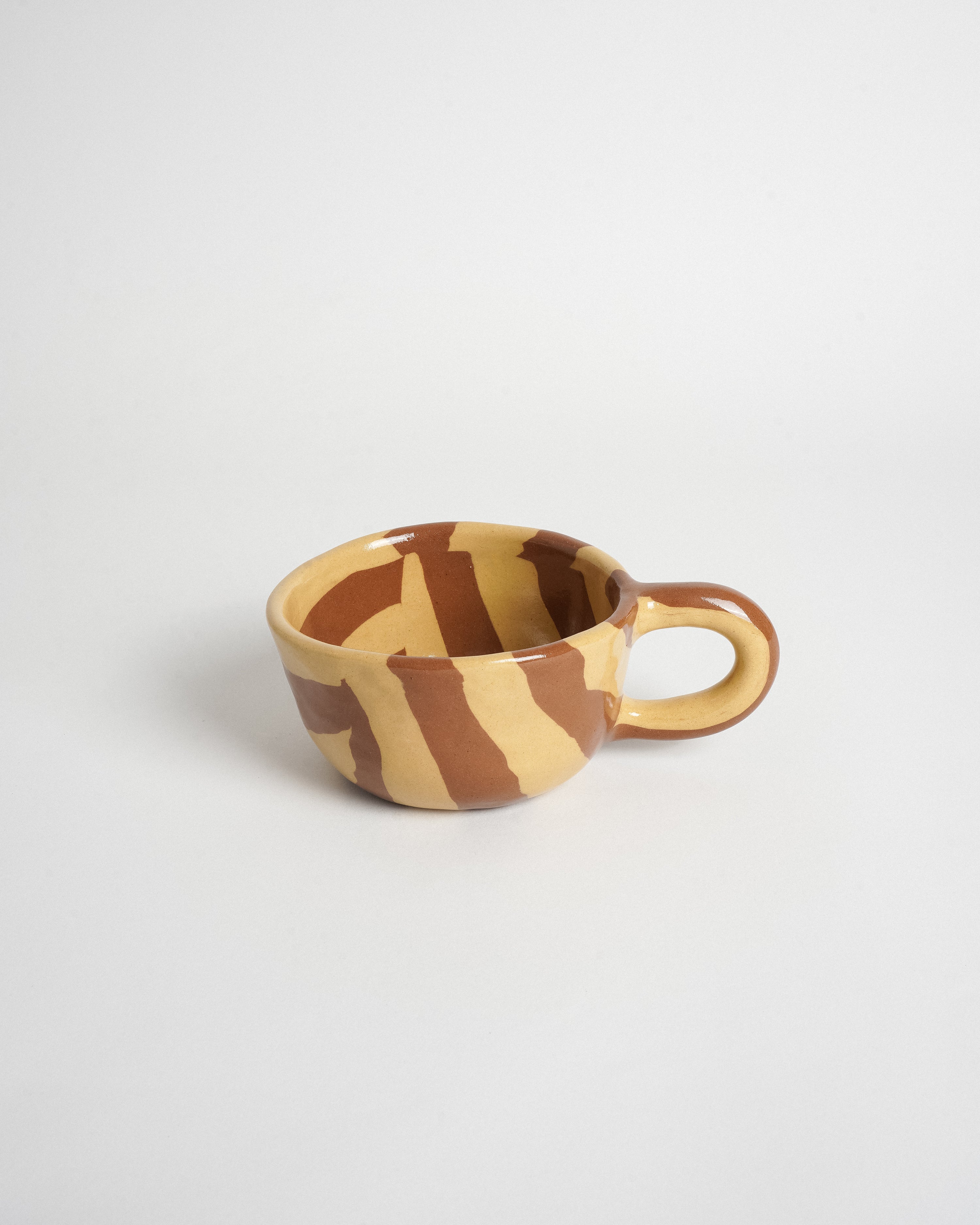 Latte Mug Stripe Ginger