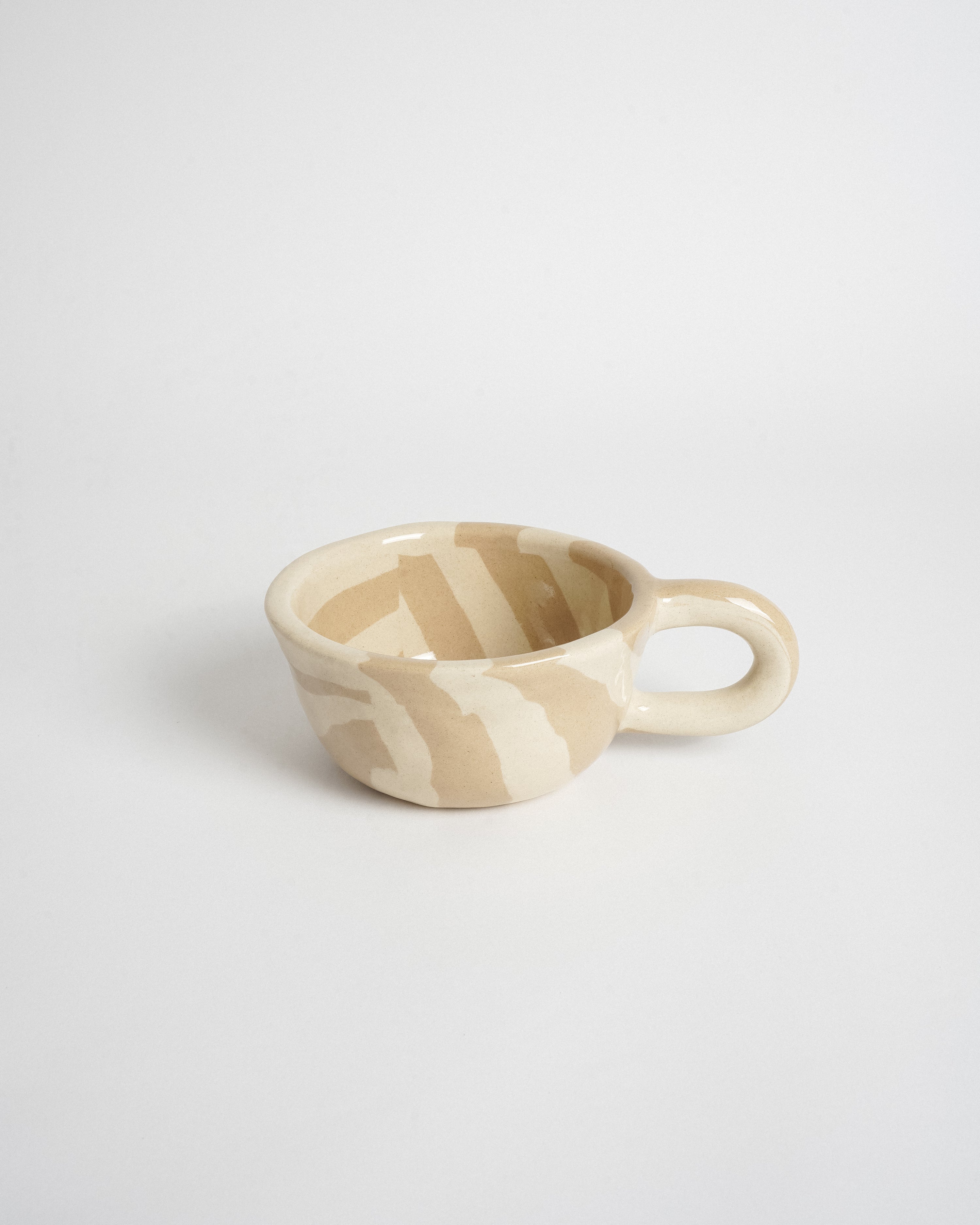 Latte Mug Stripe Beige