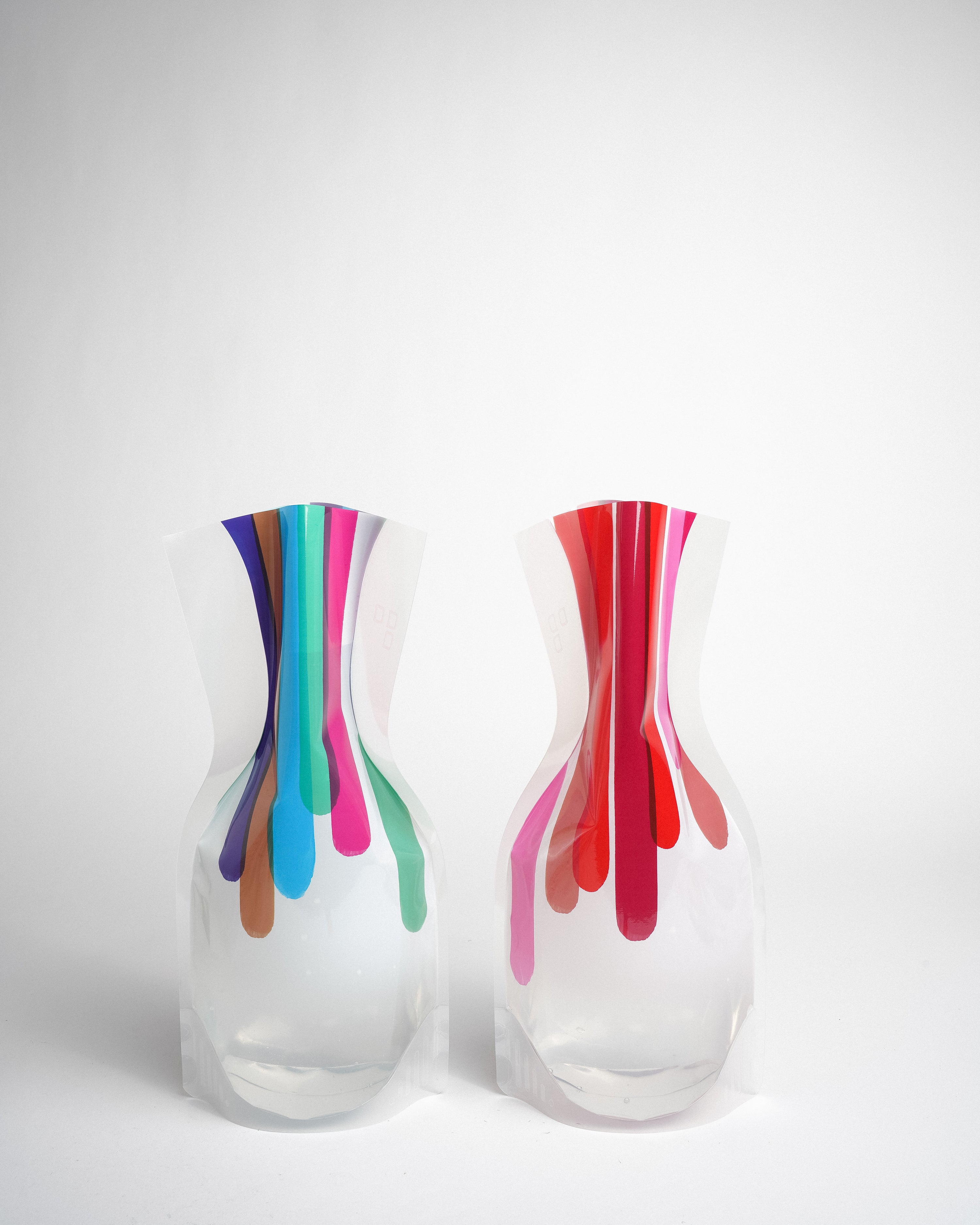 Flower Vase - Color Drops + Brown